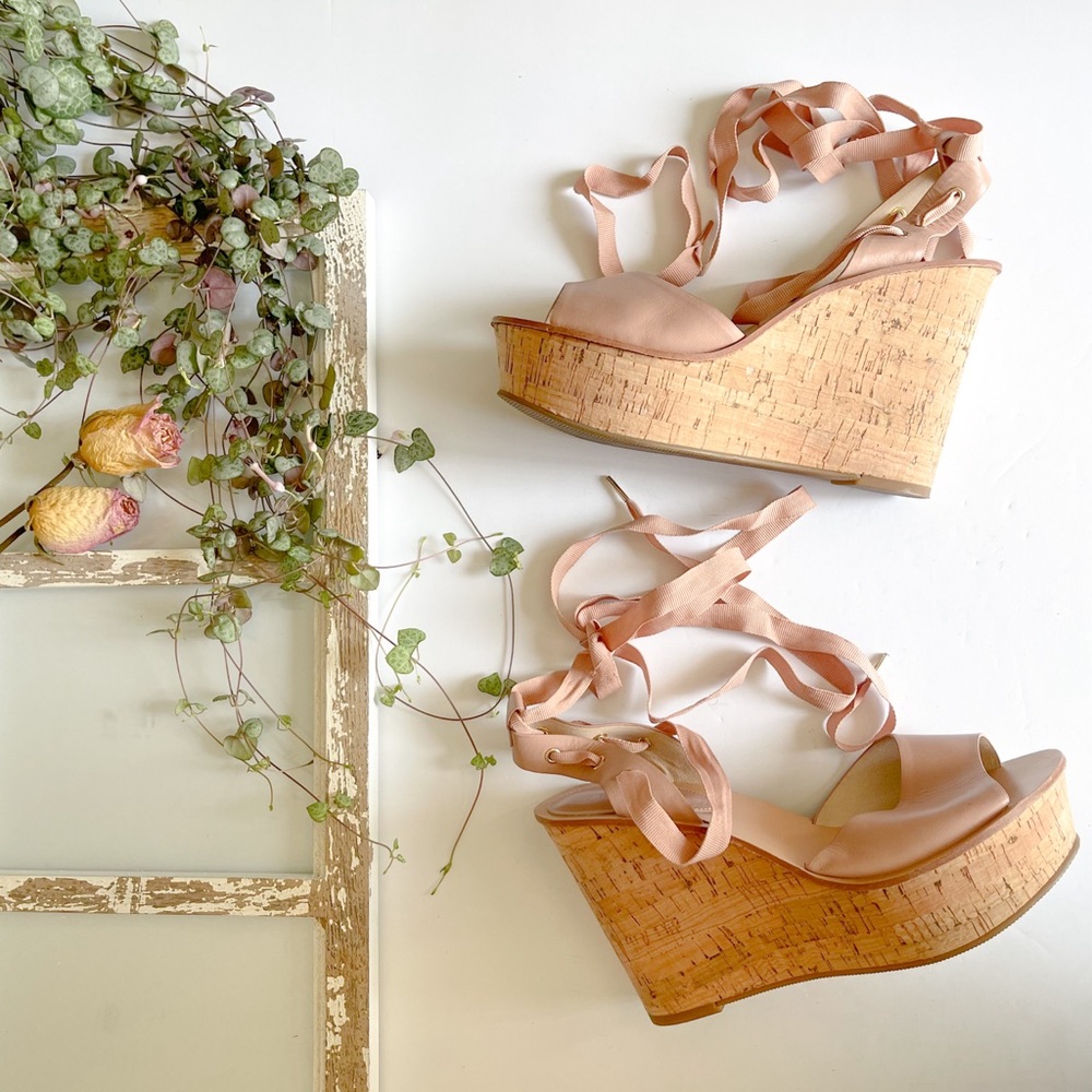 NEW Topshop Mauve Wedge Platform Sandal Espadrille